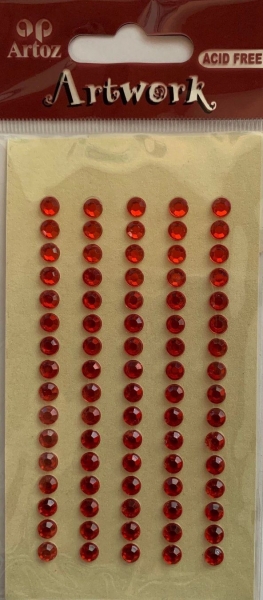 Strass-Sticker kristall, rot